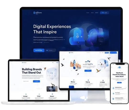Multi-device website mockup showcase