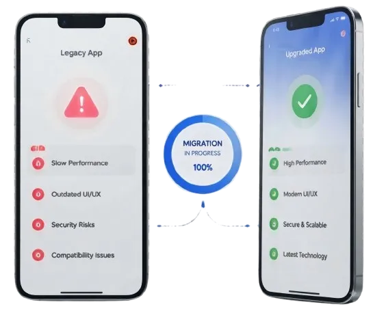 App Migration & Upgrade Mockups