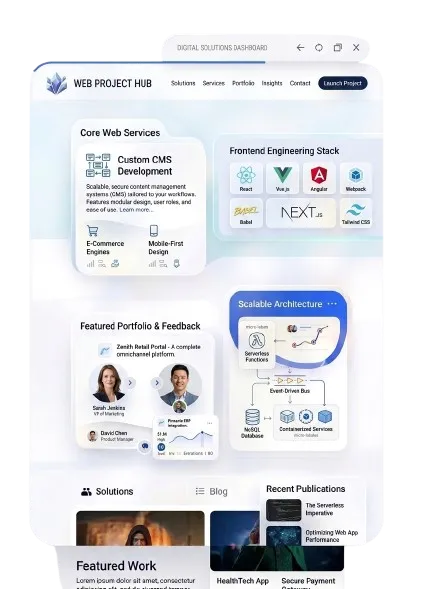 Web Development Showcase Dashboard